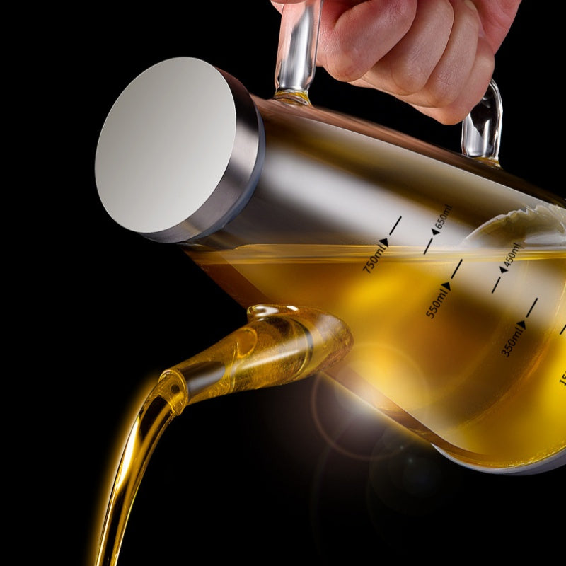 50% RABATT | Pouréa™ | Eleganter Öl- & Essigspender aus hitzebeständigem Borosilikatglas | Präzises Ausgießen ohne Tropfen