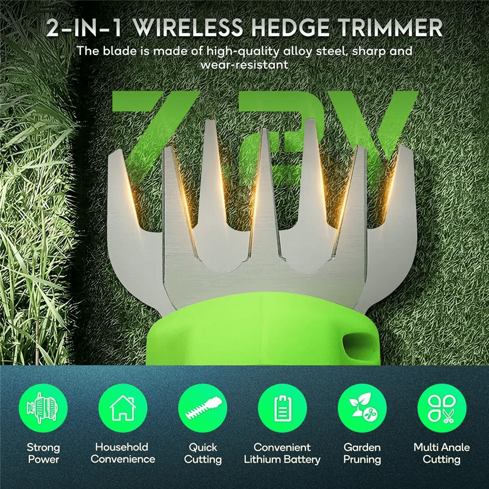 50% Rabatt | GreenTrim™ | Sicherer Akku-Trimmer für Gartenpflege