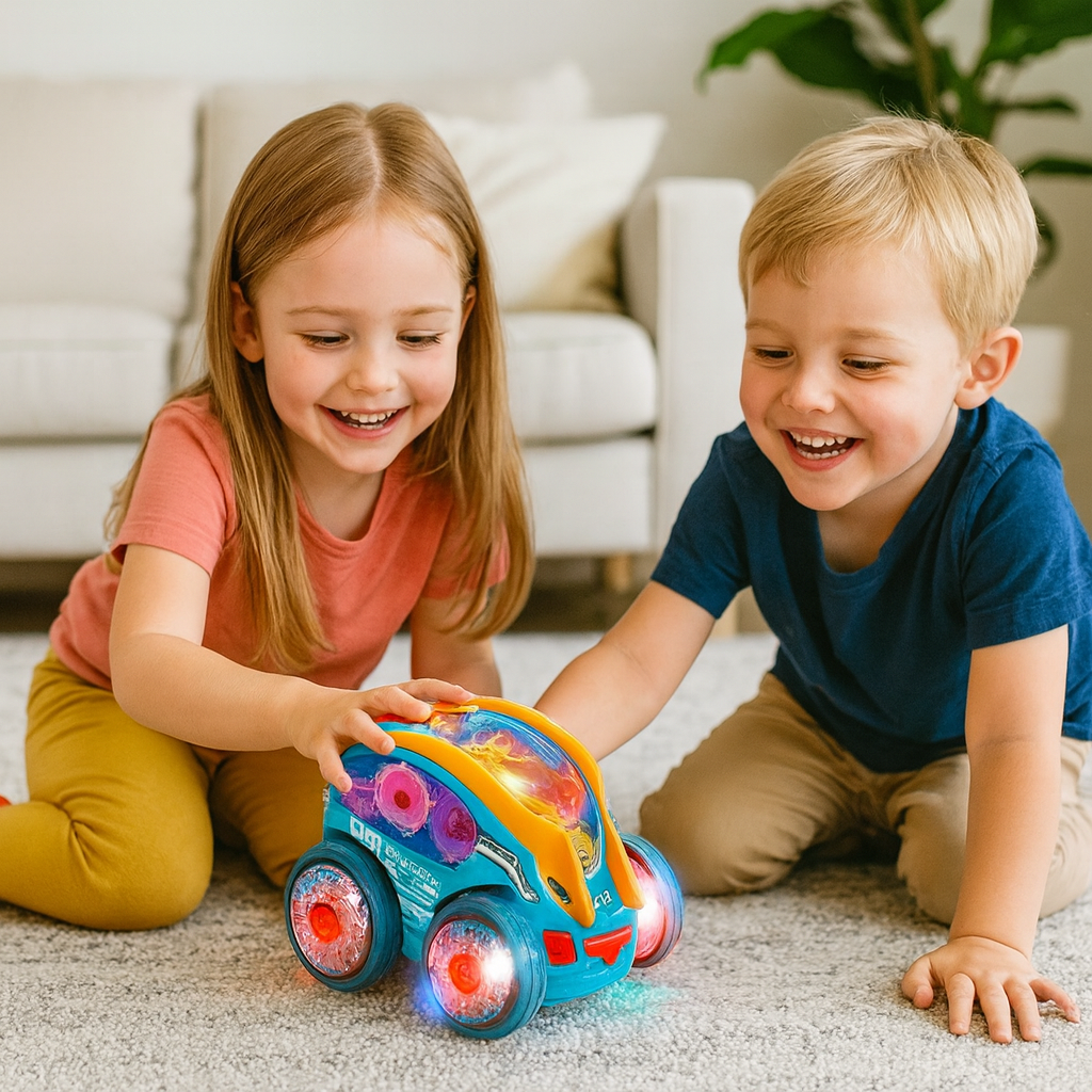 50% RABATT | LumeRacer™ | Das leuchtende Action-Auto mit Musik & Zahnrad-Show | 360° LED-Spielzeug für grenzenlosen Spaß & Lernen