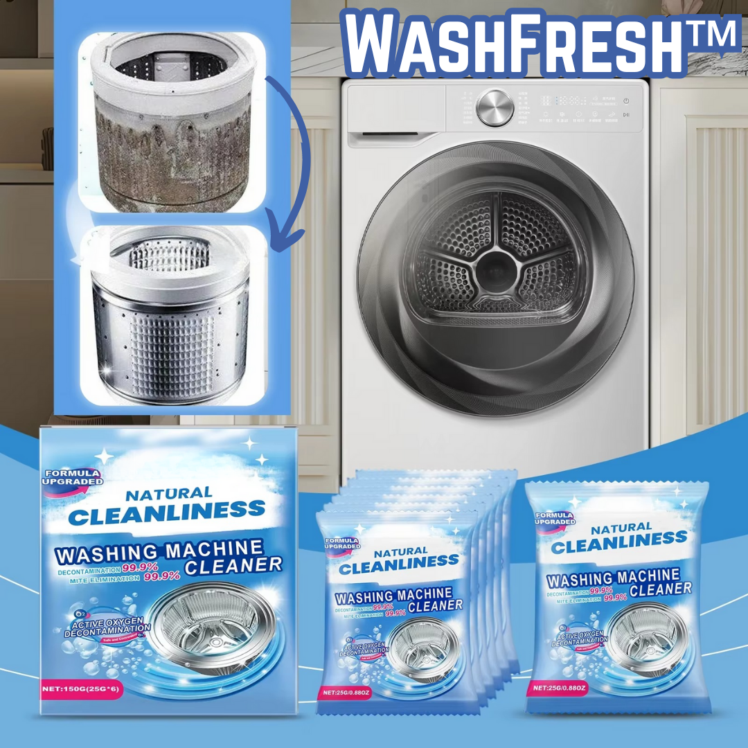 1+1 GRATIS | WashFresh™ | Waschmaschinen Reinigungspulver