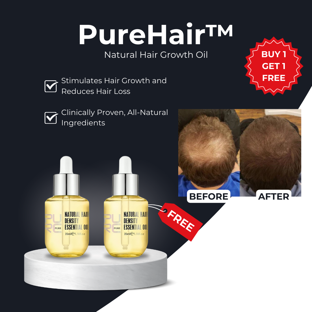 1+1 GRATIS | PureHair™ | Natürliches Haarwuchsöl