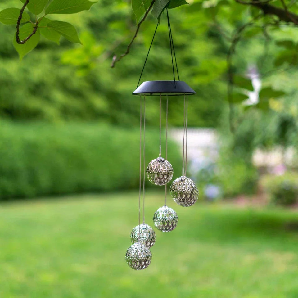 1+1 GRATIS | GardenGlow™ | Solar Windspiel mit LED-Farbwechsel | wetterfest für Garten, Balkon & Terrasse