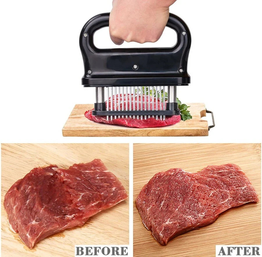 50% RABATT | JuiciTek™ | Der Premium-Fleischzartmacher mit 48 Edelstahlklingen | Für saftiges, zartes & aromatisches Fleisch wie vom Profi
