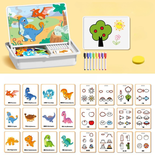 MagFace™ | Magnetisches Puzzle Gesichter-Anziehspiel Reisespiel Doppelseitiges Vorschulerziehungs-Lernspielzeug für Kinder