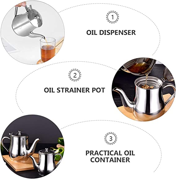 PureOilPro™ | Edelstahl Ölfilterbehälter mit Feinsieb | Sauberes Öl. Reines Aroma. Weniger Verschwendung.