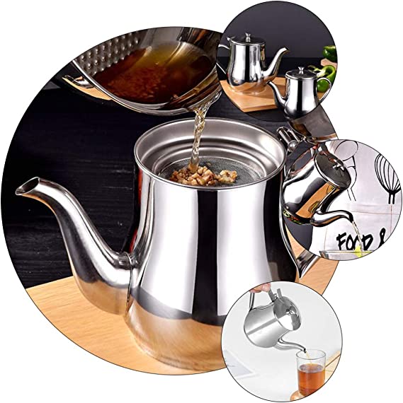 PureOilPro™ | Edelstahl Ölfilterbehälter mit Feinsieb | Sauberes Öl. Reines Aroma. Weniger Verschwendung.