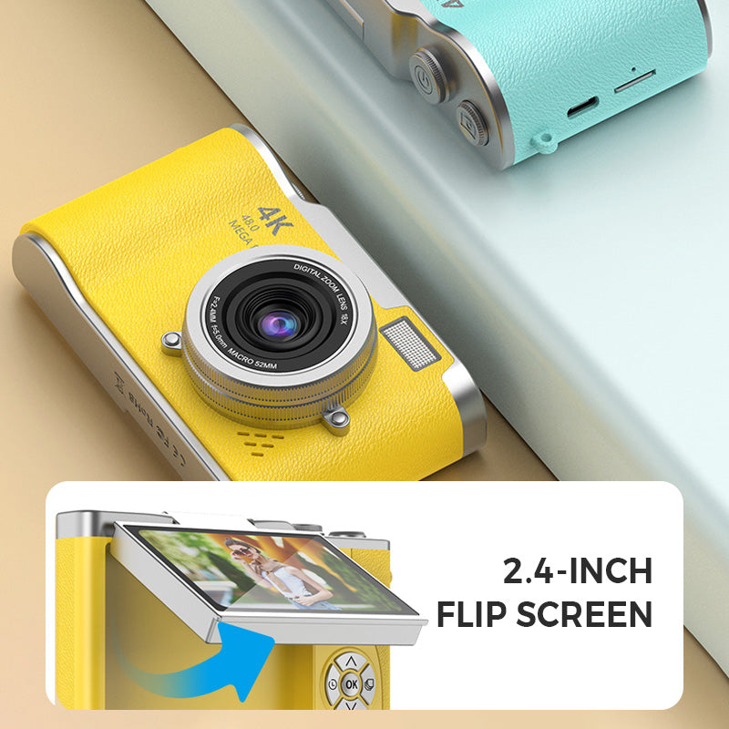 VisionFlip™ | 4K HD Digitalkamera mit Schwenkbarem Bildschirm