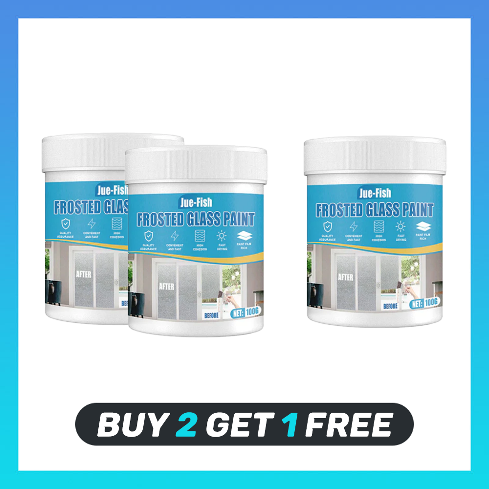 1+1 Gratis | GlassGuard™ | Wasserfeste Mattglasfarbe mit Pinsel