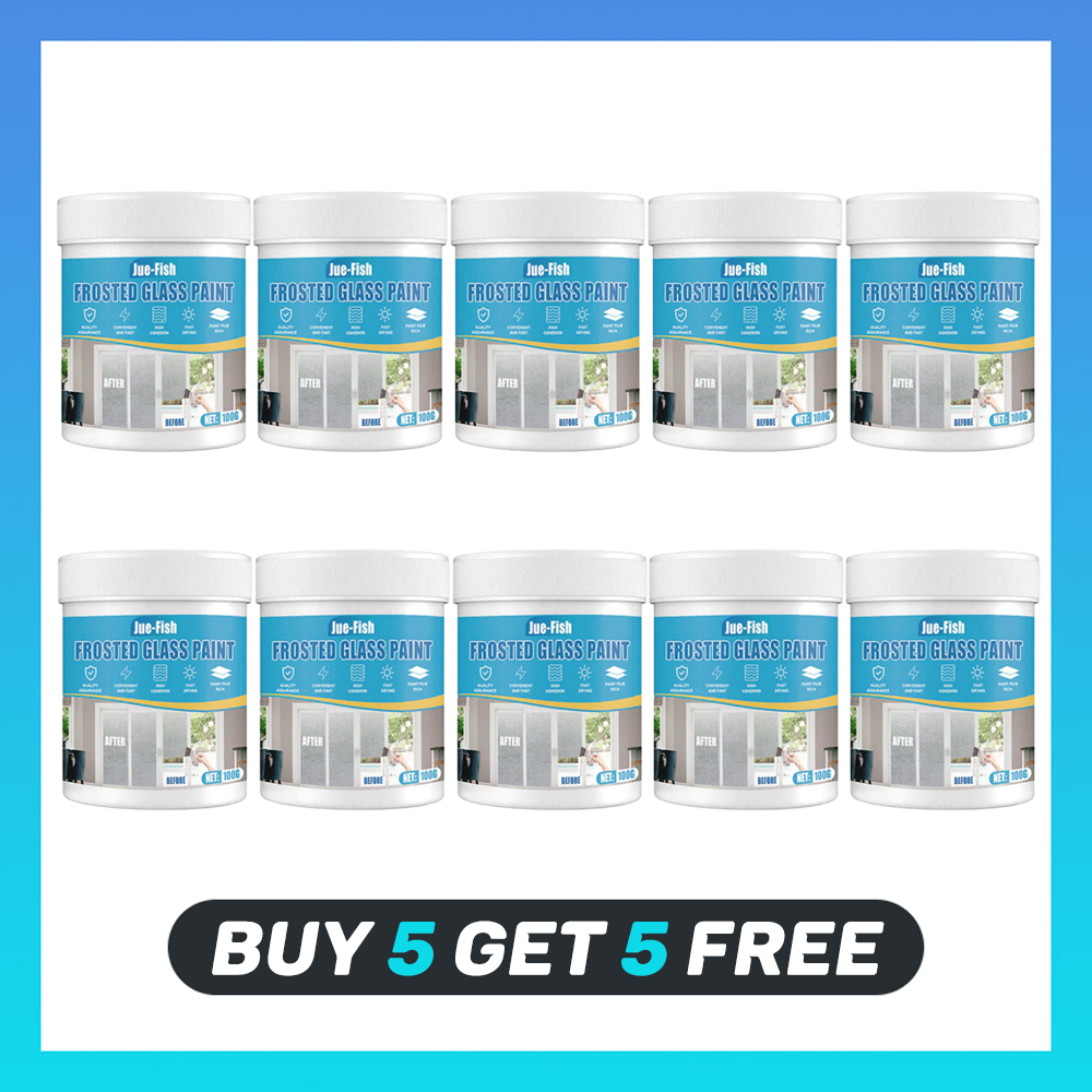 1+1 Gratis | GlassGuard™ | Wasserfeste Mattglasfarbe mit Pinsel