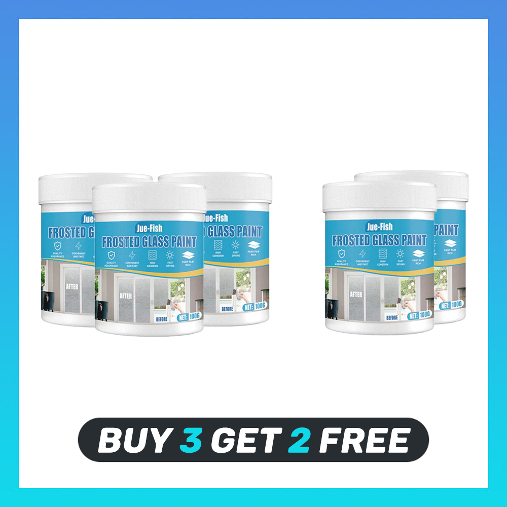 1+1 Gratis | GlassGuard™ | Wasserfeste Mattglasfarbe mit Pinsel