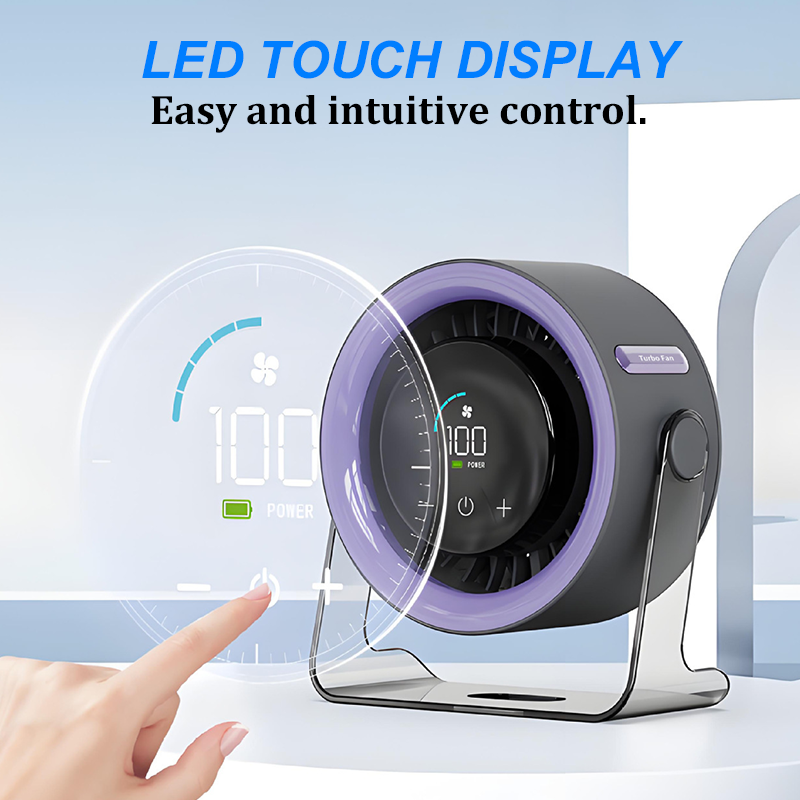 CoolFlex™ | 100-Gang Mini-Tischventilator mit Digitalanzeige