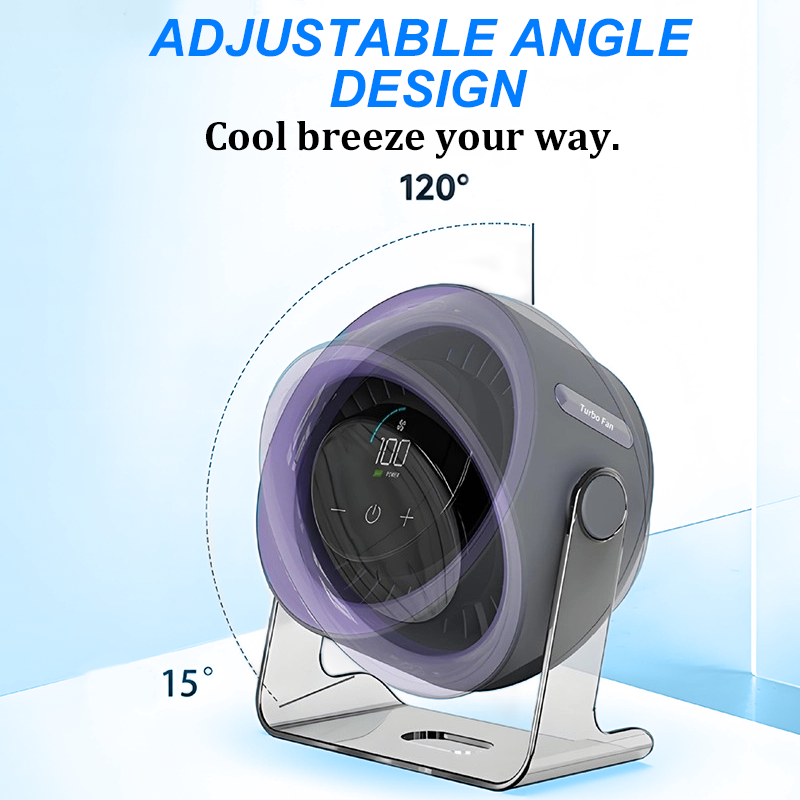 CoolFlex™ | 100-Gang Mini-Tischventilator mit Digitalanzeige