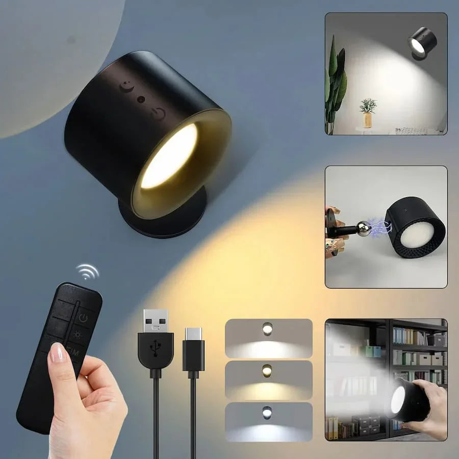 LightFlex | Zweiseitige Magnetische LED-Wandleuchte mit Touch- und Fernbedienung