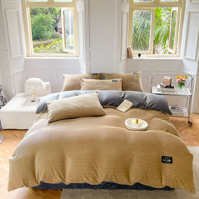 Restavia™ | Samtweiches KorallenFleece-Bettbezug (Inkl. 4 Kissenbezüg)