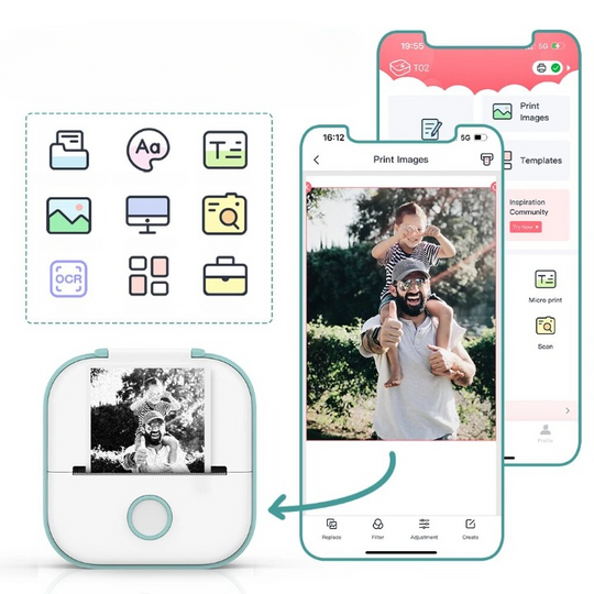 50 % Rabatt | NanoPrint™ | Tragbarer Mini-Drucker für einfache, mobile Ausdrucke